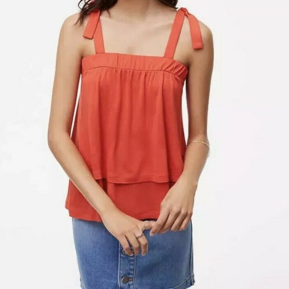 Loft Layered Tie Orange Cami